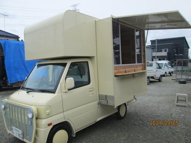 三菱ミニキャブ両側スライドワイドボディ仕様キッチンカー